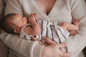 Boston newborn photographer in-home lifestyle session with baby Calvin