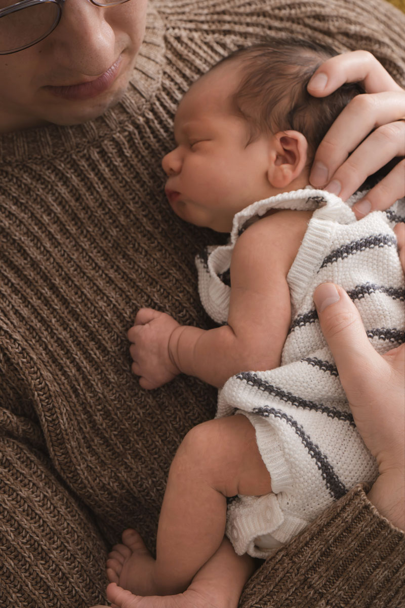 in-home newborn session Boston lifestyle photography with baby Calvin