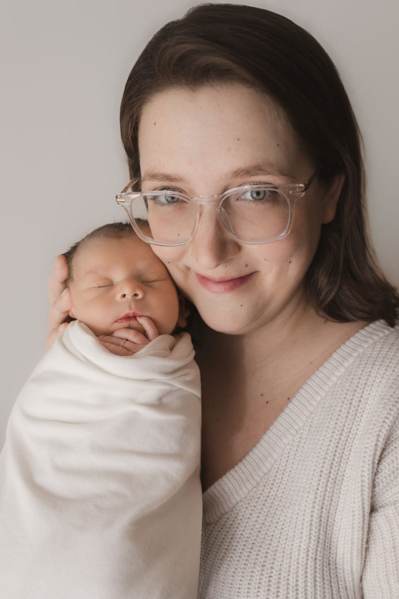 in-home newborn session Boston lifestyle photography with baby Calvin