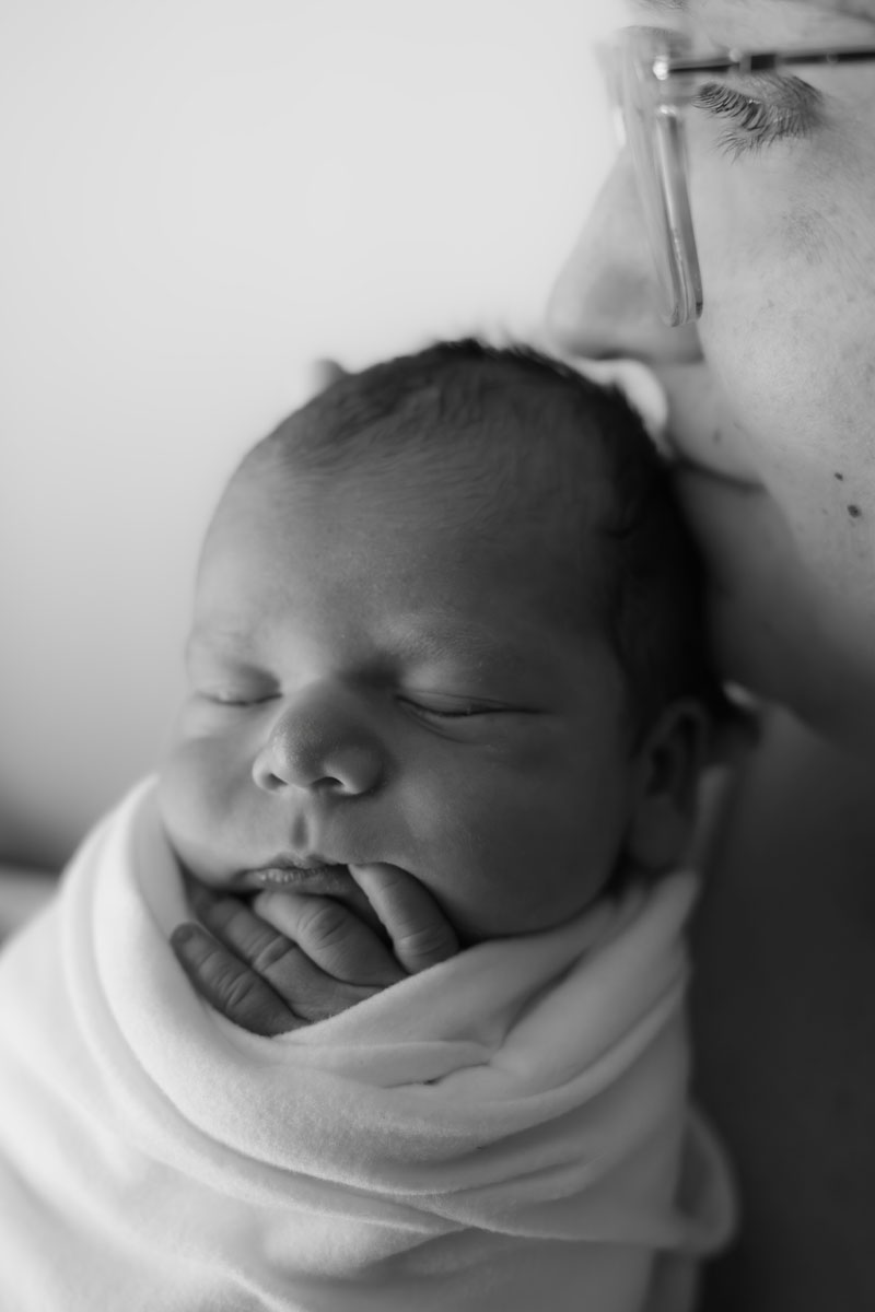 in-home newborn session Boston lifestyle photography with baby Calvin