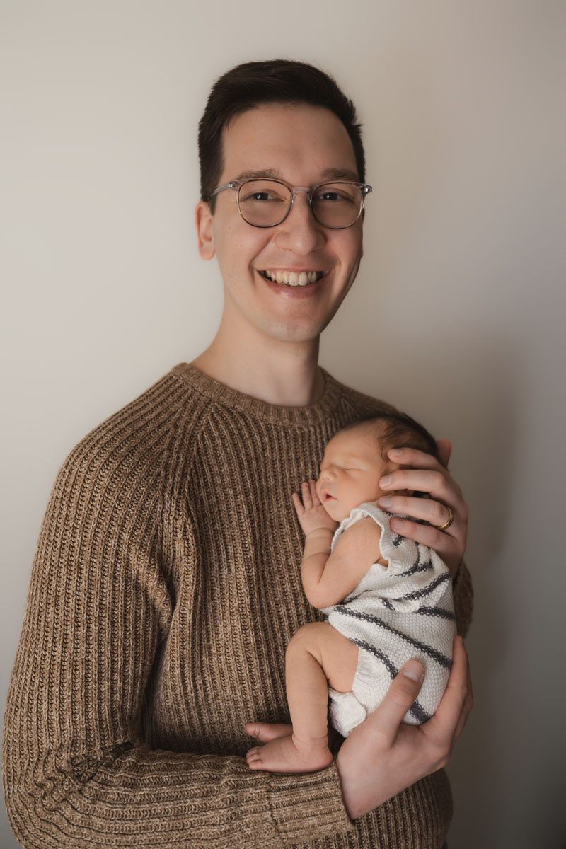 in-home newborn session Boston lifestyle photography with baby Calvin
