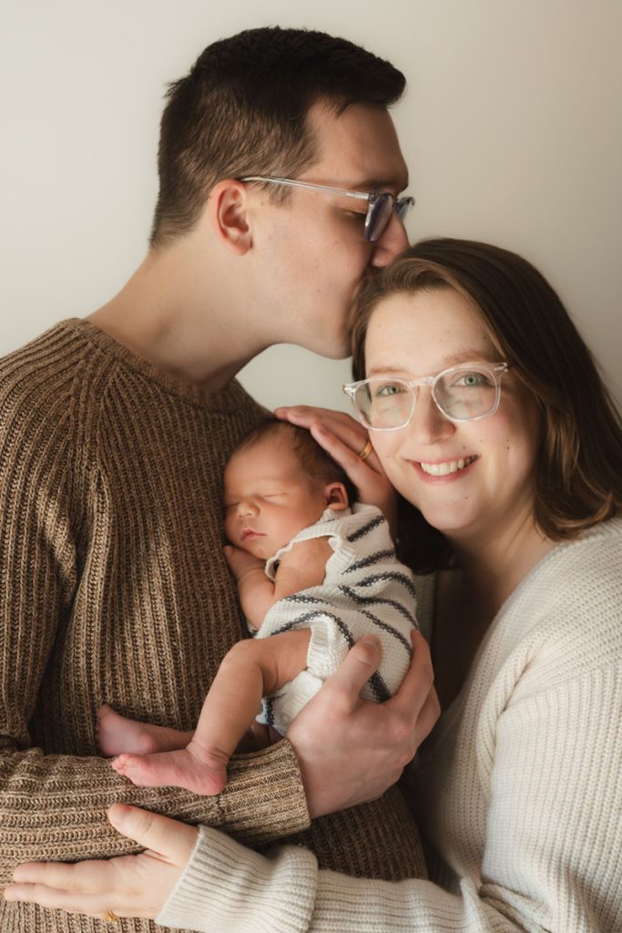 in-home newborn session Boston lifestyle photography with baby Calvin