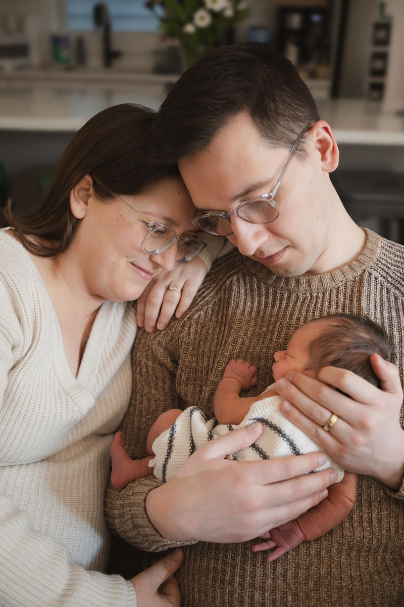 in-home newborn session Boston lifestyle photography with baby Calvin
