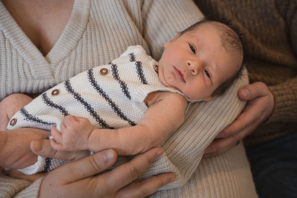 in-home newborn session Boston lifestyle photography with baby Calvin
