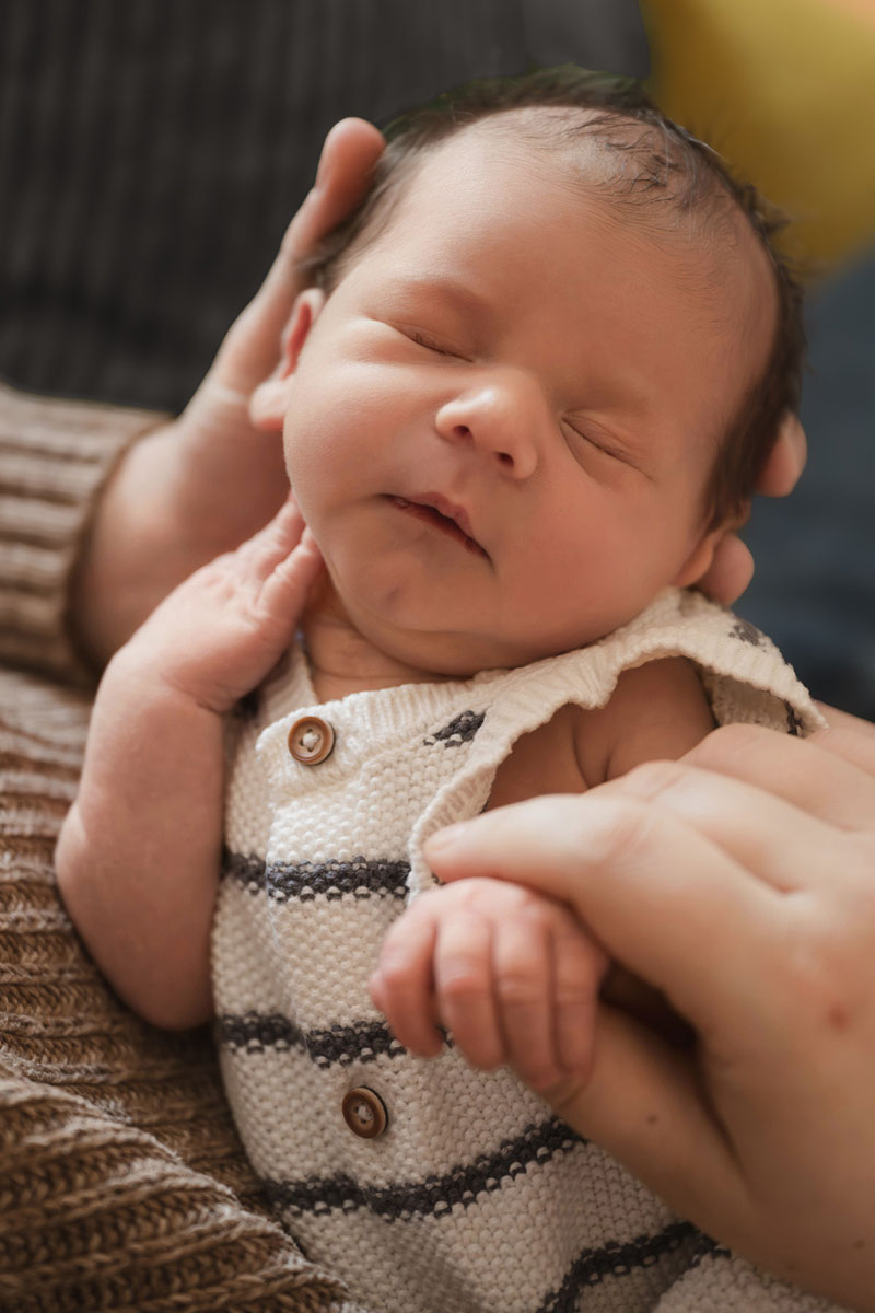 in-home newborn session Boston lifestyle photography with baby Calvin