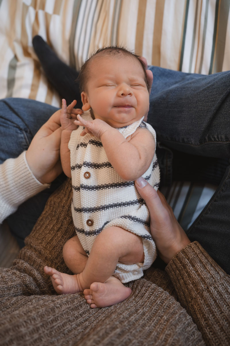 in-home newborn session Boston lifestyle photography with baby Calvin