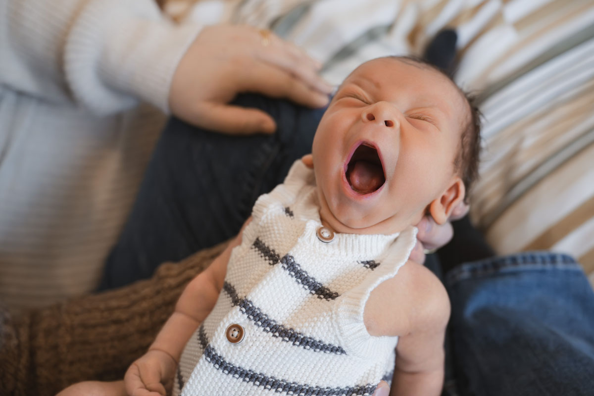 in-home newborn session Boston lifestyle photography with baby Calvin