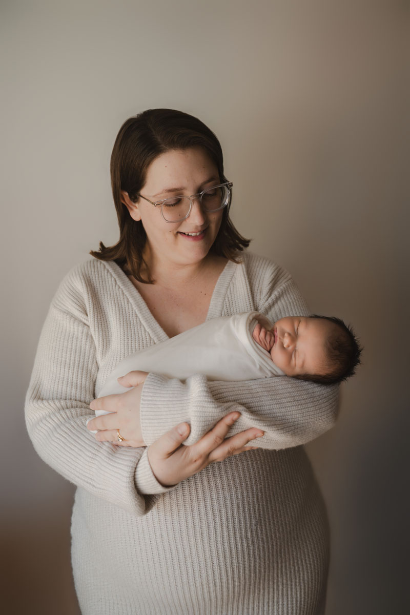 in-home newborn session Boston lifestyle photography with baby Calvin