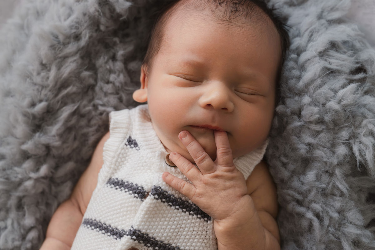 in-home newborn session Boston lifestyle photography with baby Calvin