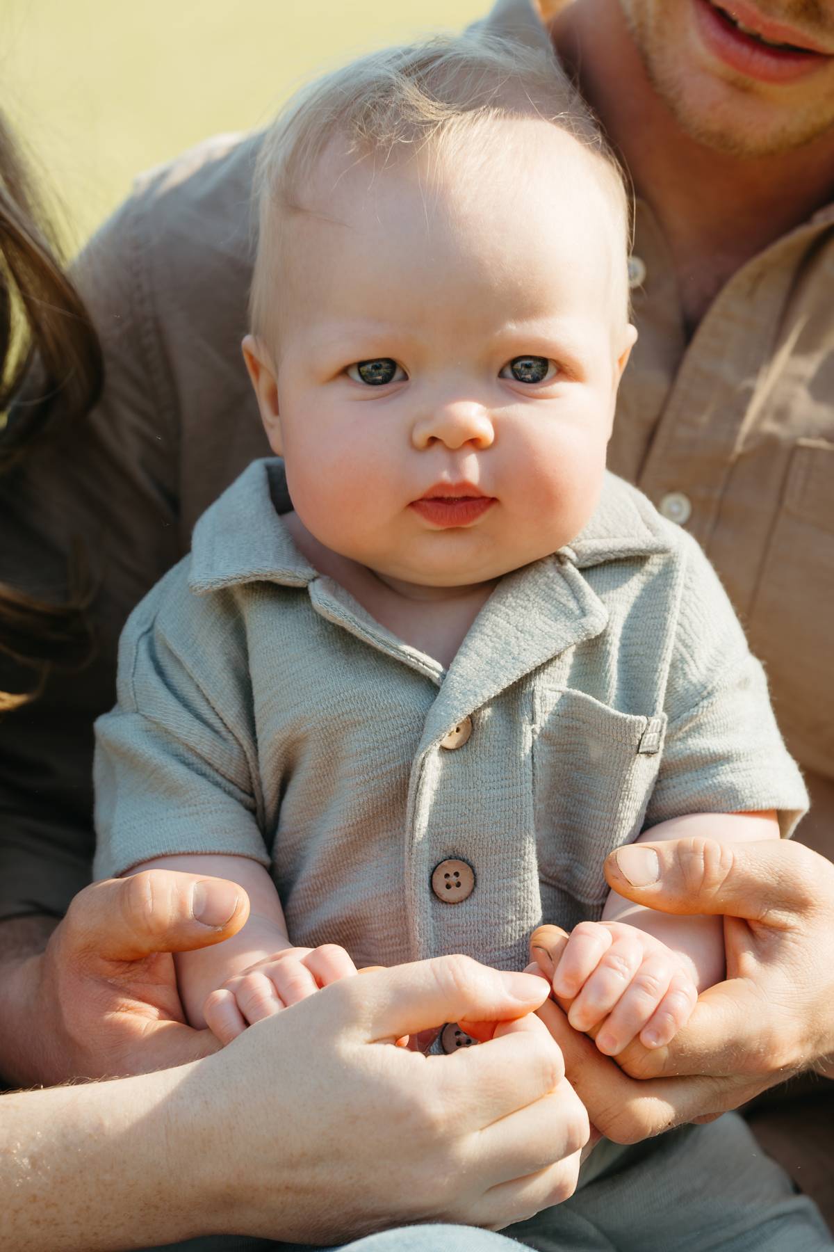 6 month old baby session on the South Shore MA close up of baby