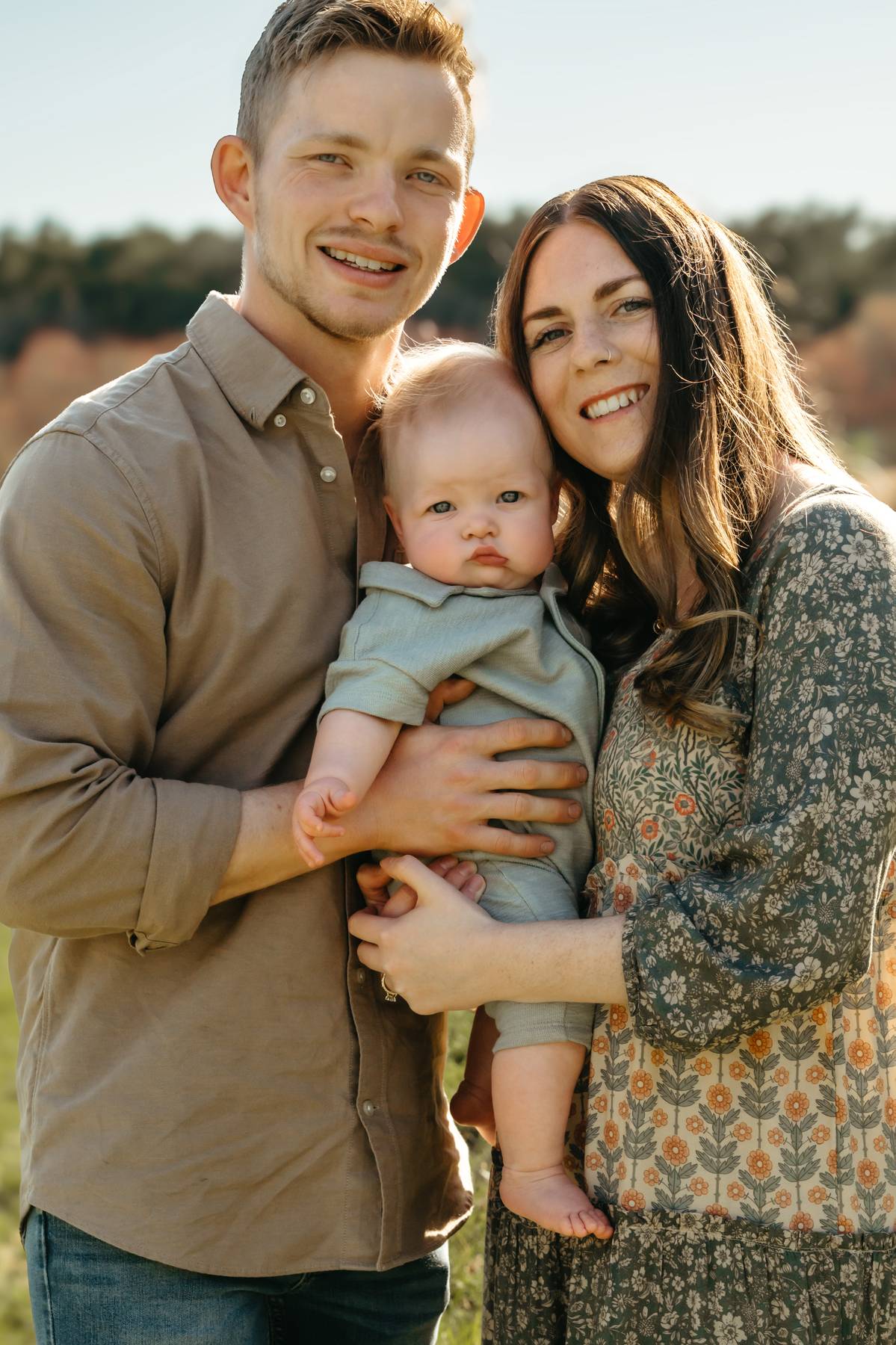 6 month old baby session on the South Shore MA with his parents